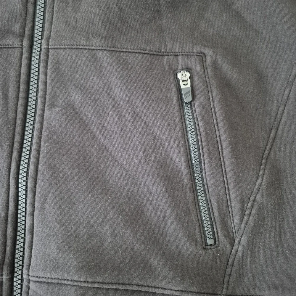 DSG Sport Fleece Full Zip Hoodie Girls Large Black Zip Pockets Sweatshirt Jacket - Picture 2 of 7